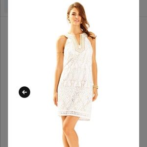 Lilly Pulitzer Engineered Jungle Lace Calera Shift in Resort White